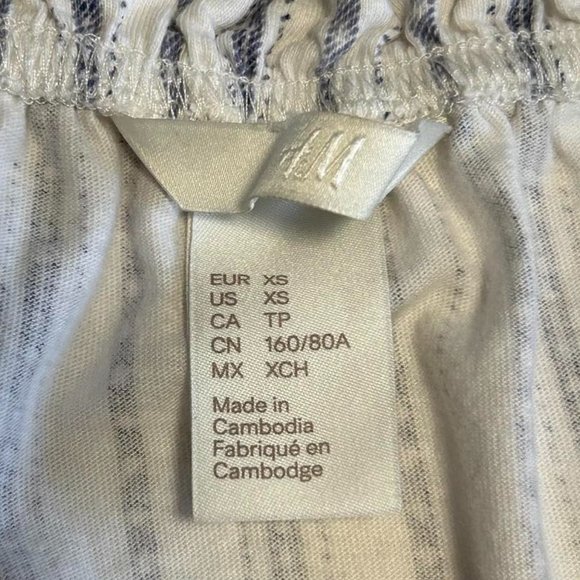 H&M Off-the-Shoulder Striped Shirt XS - Picture 3 of 7